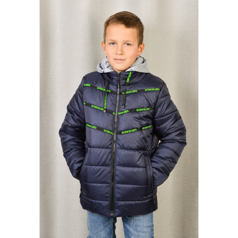 Демісезонна куртка «Філ», синя, для хлопчика, від 110-116 см до 158-164 см
