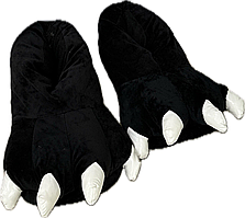 Домашні капці величезні лапи монстра чорні