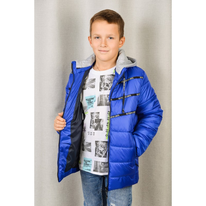 Демісезонна куртка «Філ», електрик, для хлопчика, від 110-116см до 158-164см