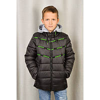 Демисезонная куртка «Фил», черная, для мальчика, от 128-134см до 158-164см
