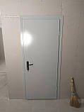 Вхідні двері з ПДВ ПротипожежнІ ЕІ30 полуторні з фрамугою нестандарт Ral 7035 1400х2400х50 Ліве / Праве, фото 6