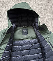 Чоловіча зимова куртка Cmp Man Jacket Fix Hood 33K3827-E319 зелена водонепроникна, фото 5