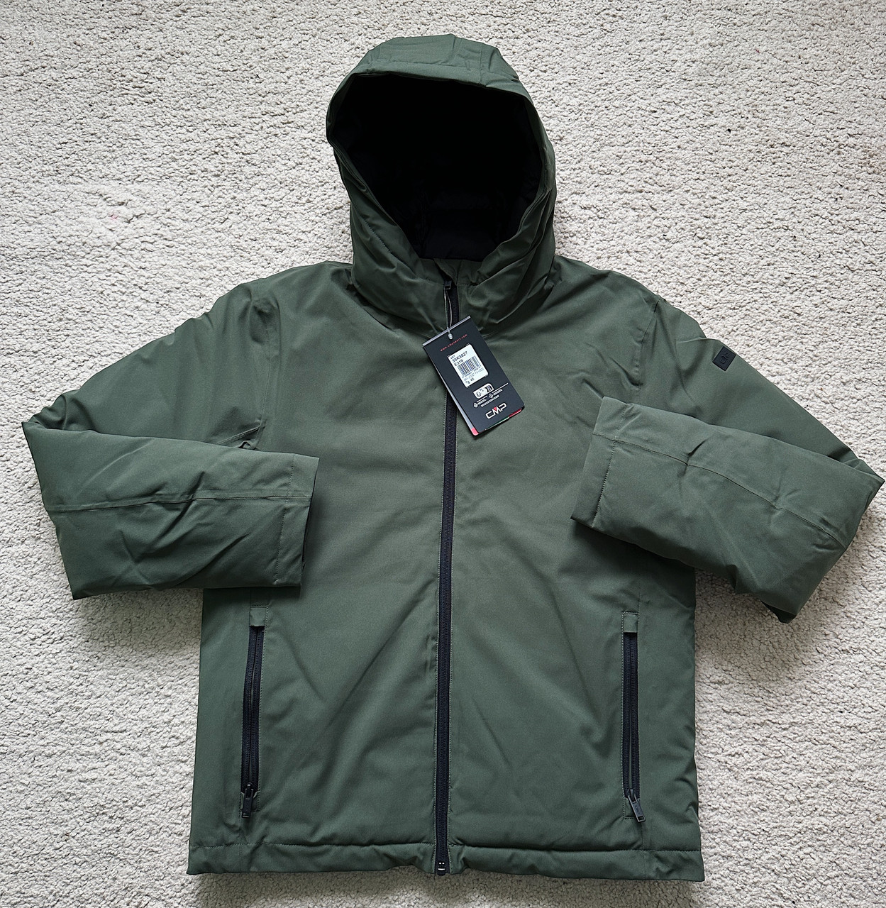 Чоловіча зимова куртка Cmp Man Jacket Fix Hood 33K3827-E319 зелена водонепроникна
