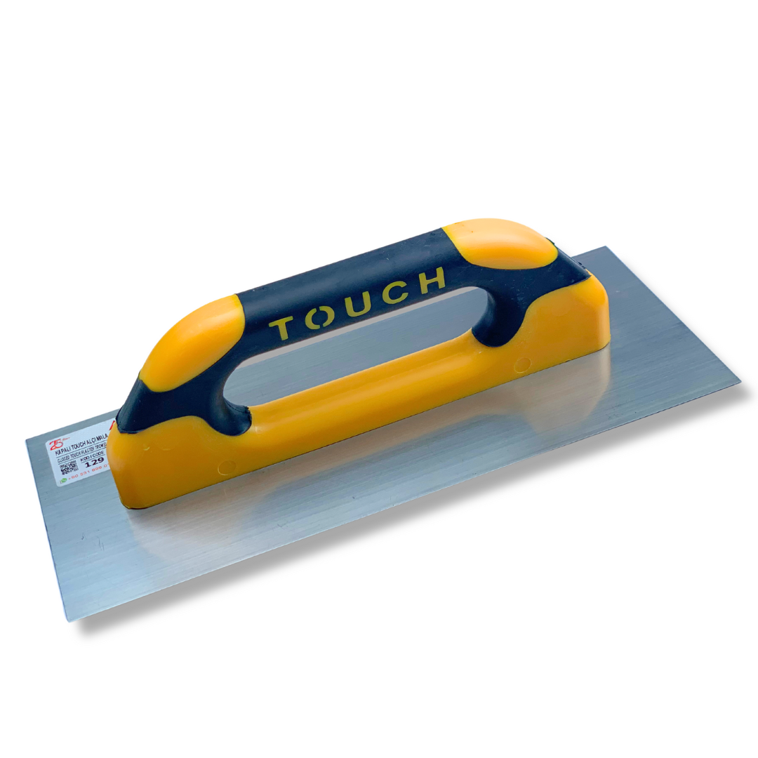 Гладилка штукатурна 30 см Closed Touch Handle, нержавіюча сталь, жовта (129)