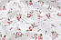 Батист мушка "Трояндочки, гілочки та крапки на білому тлі", ширина 145 см, фото 4