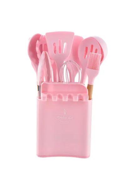 Силіконовий кухонний набір приладдя Kitchen&Dining червоний