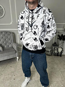 Худі чоловіче весна літо осінь принт трикотаж на флісі