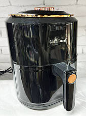 Аерофрітюрниця безмасляна Gold Diamond TK 09906 8л 3400 Вт електрична фритюрниця Чорна, фото 2