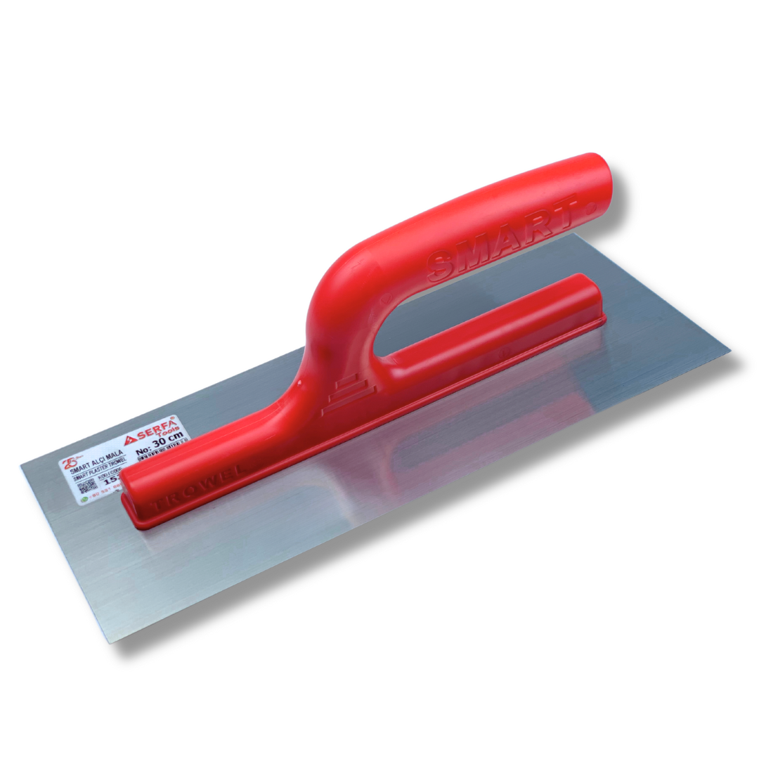 Гладилка штукатурна 30 см Smart Plaster Trowel, нержавіюча сталь, червона (153), фото 1