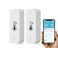 Комплект із 2 Wi-Fi датчиків температури та вологості TH01. Термометр. Гігрометр. Tuya / Smart life