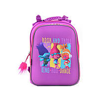 Рюкзак школьный каркасный 1 Сентября H-12 TROLLS 38х29х15 см 15 л Розовый