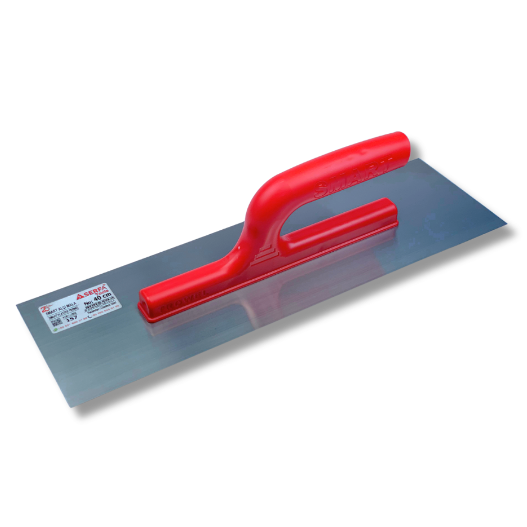 Гладилка штукатурна 40 см Smart Plaster Trowel, нержавіюча сталь, червона (157)