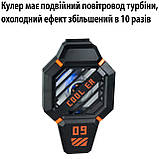 Комплект 3в1: кулер для охолодження смартфона вентилятор DY09 з акумулятором + напальчники, фото 4