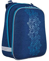 Рюкзак школьный каркасный YES Blue Weave H-12 38х29х15 см 15 л.