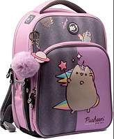Рюкзак каркасный школьный YES S-78 Pusheen розово-фиолетовый 39х29х15 см 17 л