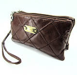 Жіноча Косметичка на 3 відділення середня шоколад, фото 2