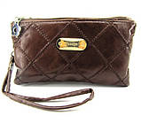 Жіноча Косметичка на 3 відділення середня шоколад, фото 7