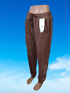 Штани жіночі спортивні вельвет №8511 р.42-48. Від 3шт по 123грн