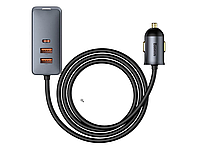 Зарядка в прикурювач 120Вт 4x USB Type-C подовжувач Baseus Share Together CCBT-B0G kr