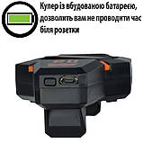 Комплект 3в1: кулер для охолодження смартфона вентилятор DY09 з акумулятором + напальчники, фото 6