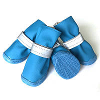Ботинки Ruispet для малых пород собак, демисезонные, водонепроницаемые, 4 шт./упак. синие, 4,0x3,2 см, №2 i