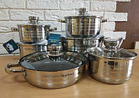 Високоякісний посуд із неіржавкої сталі для кухні, набір неіржавких каструль для індукції