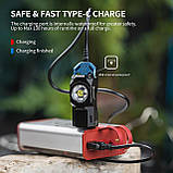 Ліхтар Wuben X-0 Knight (1100LM, Osram P9 led, USB-C, 125 метрів, 130 годин, Кліпса, Магнітна кнопка) Black, фото 4