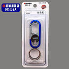 Брелок-карабін для ключів Omuda A3746 Blue. Брелок металевий для автоключів, фото 3