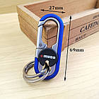Брелок-карабін для ключів Omuda A3746 Blue. Брелок металевий для автоключів, фото 5