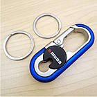 Брелок-карабін для ключів Omuda A3746 Blue. Брелок металевий для автоключів, фото 10