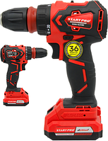 Шуруповерт акумуляторний з безщітковим двигуном START PRO SCD2-12/2BD BRUSHLESS, 10 мм, 1650 об/хв, Li-ion
