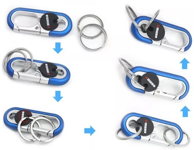 Брелок-карабин для ключей Omuda A3746 Blue Брелок-карабин для ключей Omuda A3746 Blue