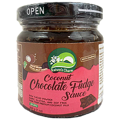 Соус кокосовий шоколадна помадка Натурес Шарм Nature's Charm coconut chocolate fudge 200g 24шт/ящ (Код: 00-00015734)