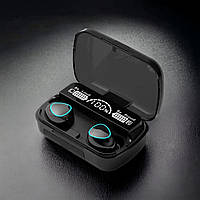 Беспроводные подростковые игровые bluetooth наушники для телефона c микрофоном (кейс 2000 mAh) | серые
