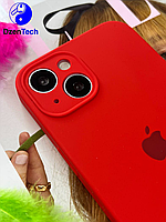 Силиконовый чехол на Айфон 15 Плюс с закрытой камерой Красный , iPhone 15 Plus SoftCase with Frame Red