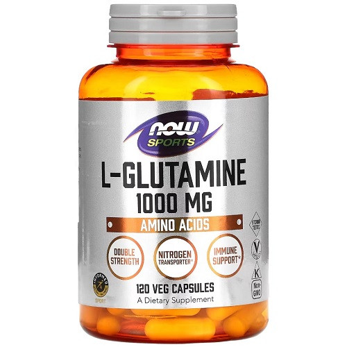 Глютамін Now L-Glutamine 1000 mg (120 капсул.), фото 1
