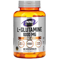 Глютамін Now L-Glutamine 1000 mg (120 капсул.)