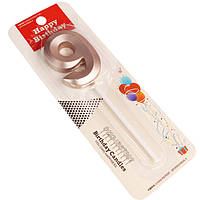 Свічка для торта цифра "9" РОЗОВИЙ ЗОЛТО