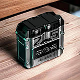 Бездротові компактні ігрові блютуз навушники для андроїд телефону з дисплеєм та яскравим підсвічуванням | сірі, фото 4