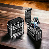 Бездротові компактні ігрові блютуз навушники для андроїд телефону з дисплеєм та яскравим підсвічуванням | сірі, фото 2