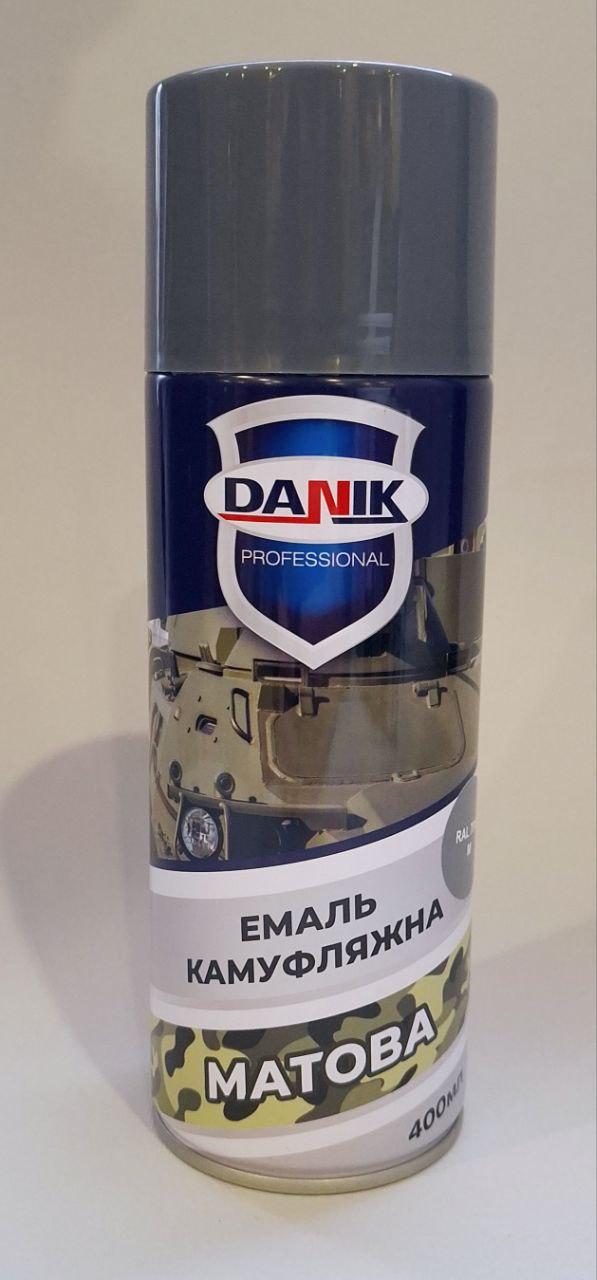 Фарба аерозольна Камуфляжна DANIK RAL М6010(матова) Зелена (400мл)