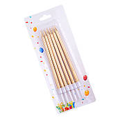 Свічки для торта Металік АНТИЧНЕ ЗОЛОТО 6 шт.