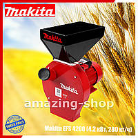 Зернодробилка Makita EFS 4200 (4.2 кВт, 280 кг/ч). Кормоизмельчитель Макита для зерна и початков кукурузы