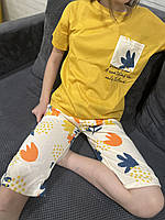 Підліткова дитяча піжама футболка і бриджі Оранжевий тюльпан