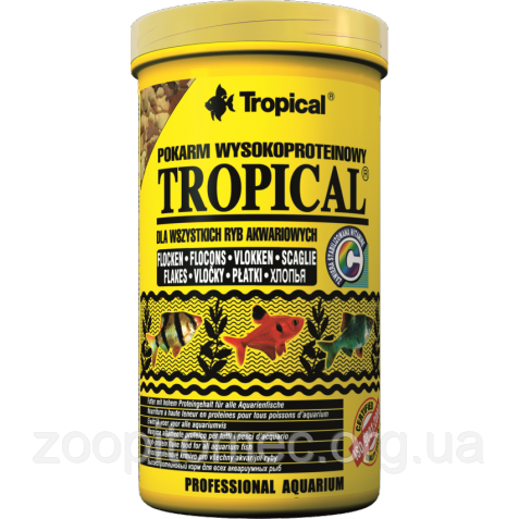 КОРМ Tropical 11L/2kg (пластівці) корм з вис.утримуючі.білка