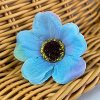 Искусственный цветок Мак 5 см - голубой КР