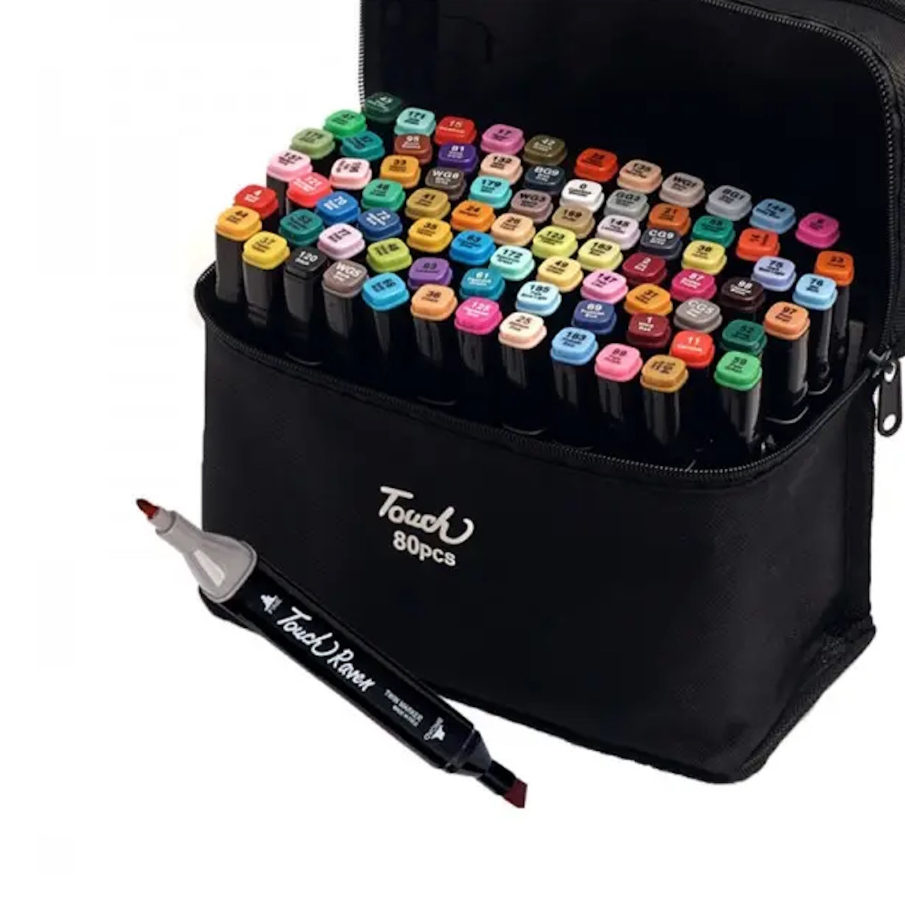 80 штук скетч-маркери для малювання набір різнобарвних двосторонніх фломастерів маркерів, фото 1