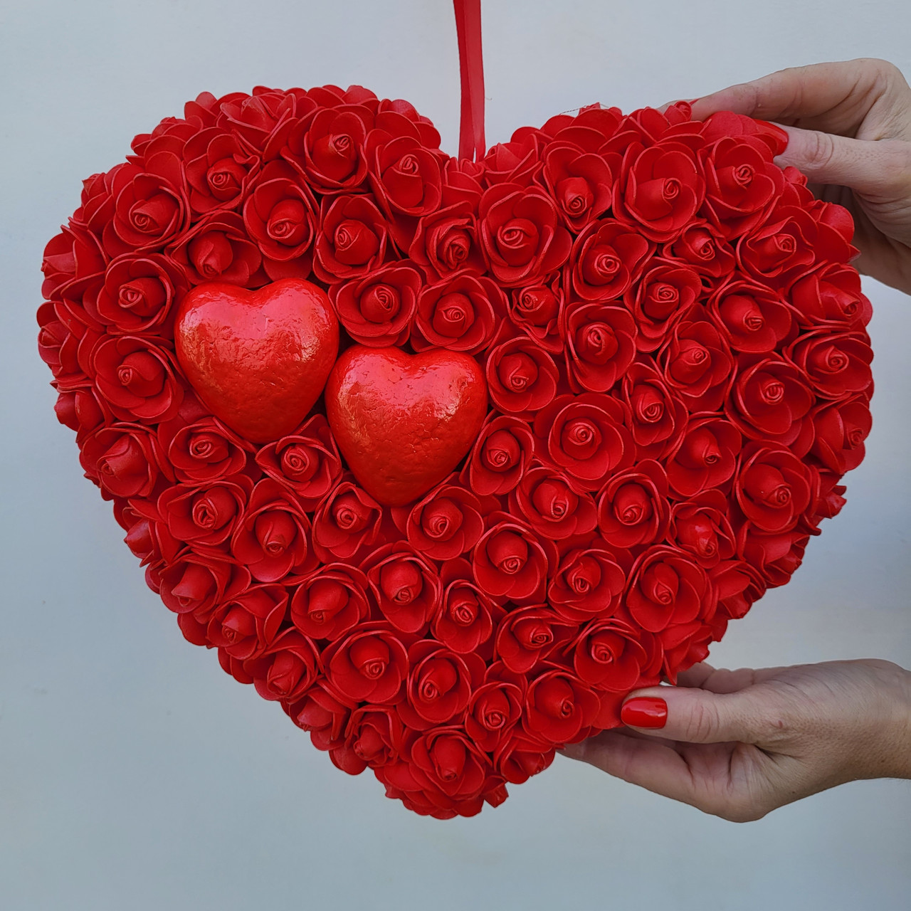 Червоне серце з троянд, фото 1