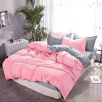 Комплект постельного белья Наша Швейка Бязь Розовый и серый Двуспальный 180 х 215 см