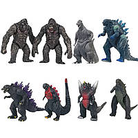 Набор игрушек 8в1 Годзилла против Кинг-Конга, 9 см - Godzilla vs King Kong